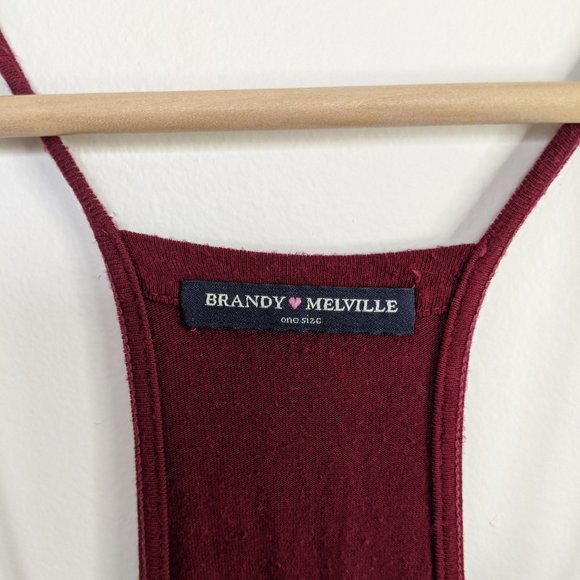 Brandy Melville Red Strappy Tank - Picture 2 of 4